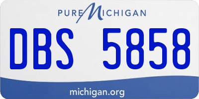 MI license plate DBS5858