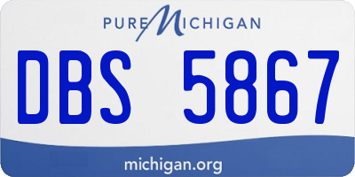 MI license plate DBS5867