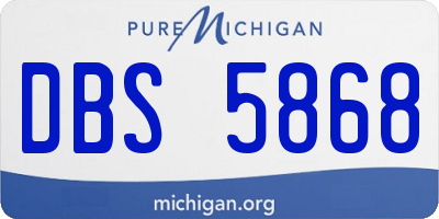MI license plate DBS5868