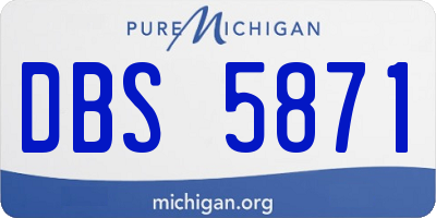 MI license plate DBS5871