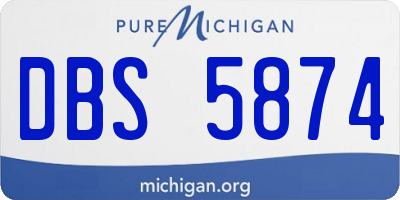 MI license plate DBS5874