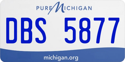 MI license plate DBS5877