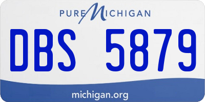 MI license plate DBS5879