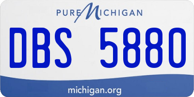 MI license plate DBS5880