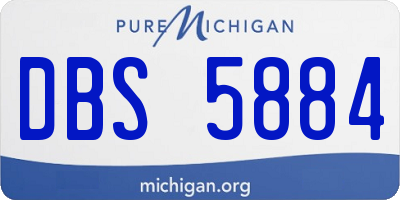 MI license plate DBS5884