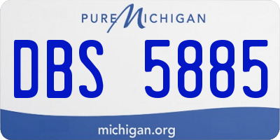 MI license plate DBS5885