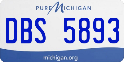 MI license plate DBS5893