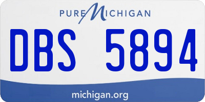 MI license plate DBS5894