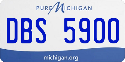 MI license plate DBS5900
