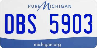 MI license plate DBS5903