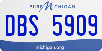 MI license plate DBS5909
