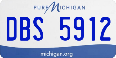 MI license plate DBS5912