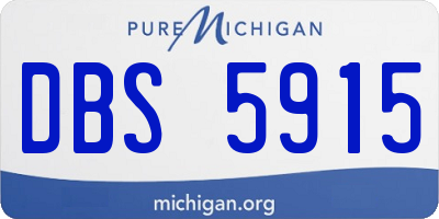 MI license plate DBS5915