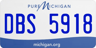 MI license plate DBS5918