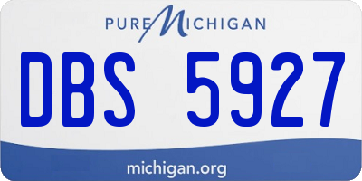 MI license plate DBS5927