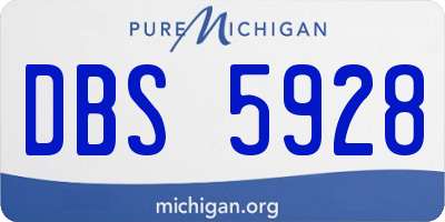 MI license plate DBS5928