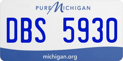 MI license plate DBS5930