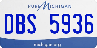 MI license plate DBS5936