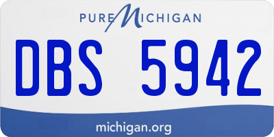 MI license plate DBS5942