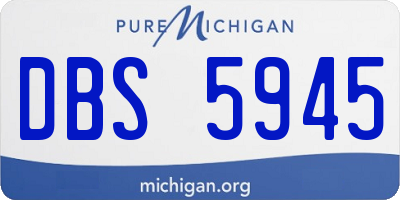 MI license plate DBS5945