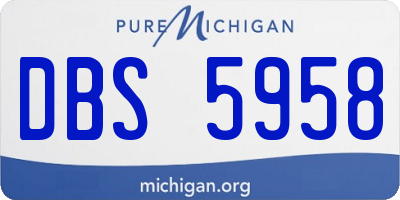 MI license plate DBS5958