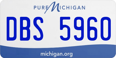 MI license plate DBS5960