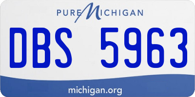 MI license plate DBS5963