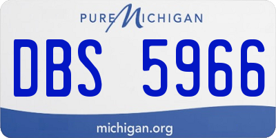 MI license plate DBS5966