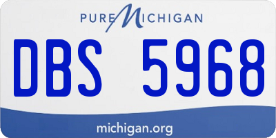 MI license plate DBS5968