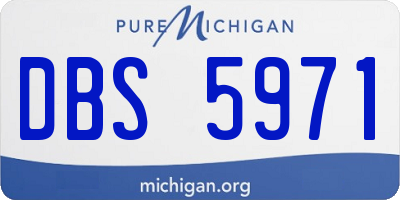 MI license plate DBS5971
