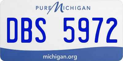 MI license plate DBS5972