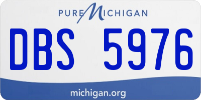MI license plate DBS5976