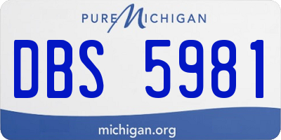 MI license plate DBS5981