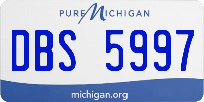 MI license plate DBS5997