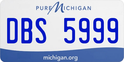 MI license plate DBS5999