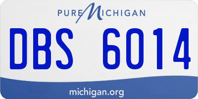 MI license plate DBS6014
