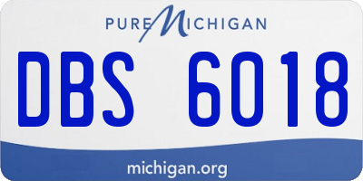 MI license plate DBS6018