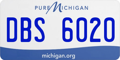 MI license plate DBS6020