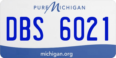 MI license plate DBS6021