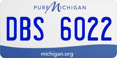 MI license plate DBS6022