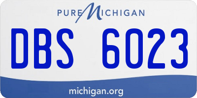 MI license plate DBS6023