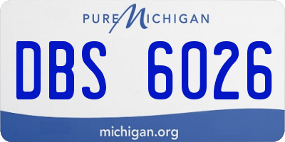 MI license plate DBS6026