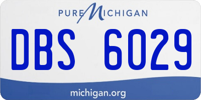MI license plate DBS6029