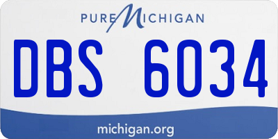MI license plate DBS6034