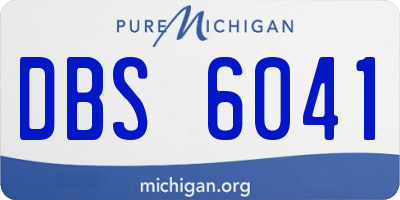MI license plate DBS6041