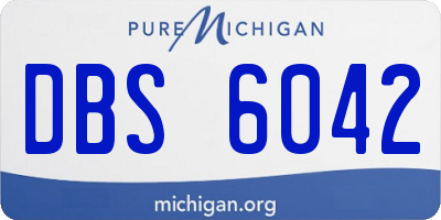 MI license plate DBS6042