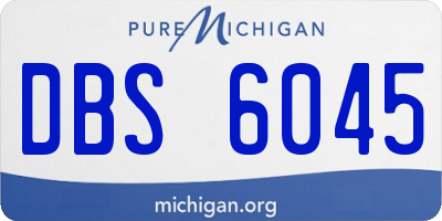 MI license plate DBS6045