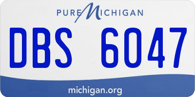 MI license plate DBS6047