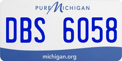 MI license plate DBS6058