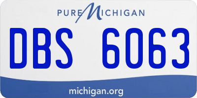 MI license plate DBS6063